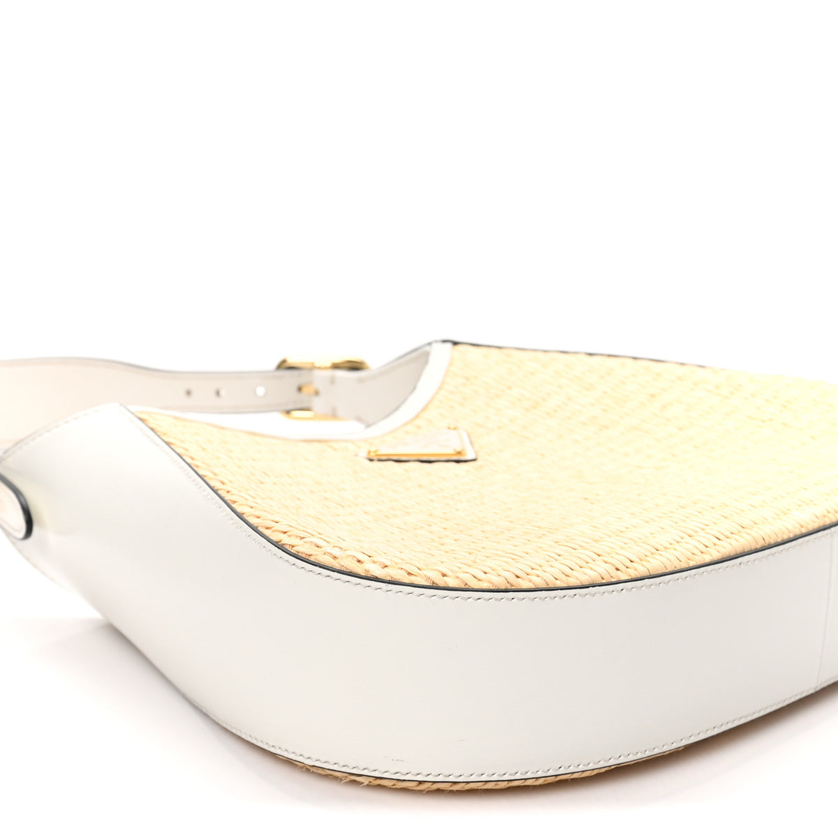 Paglia Spazzolato Shoulder Bag Naturale White