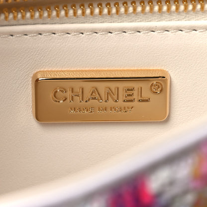 Chanel Sequin Logo CC Small Single Flap White Multicolor 6 of 11