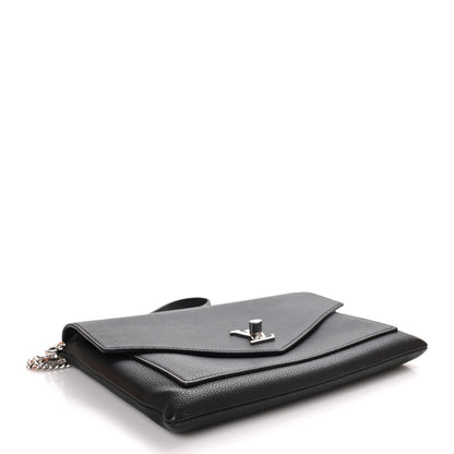Louis Vuitton LOUIS VUITTON Soft Calfskin My Lockme Chain Pochette Black 4 of 10
