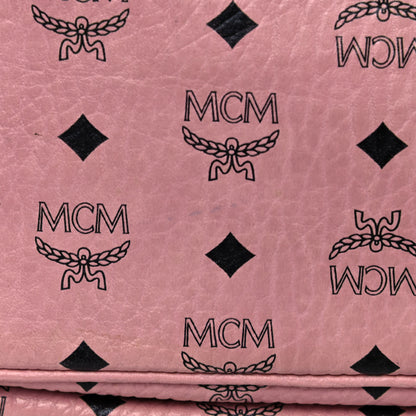 MCM Visetos Studded Retro Trilogie Stark Backpack Pink 13 of 14