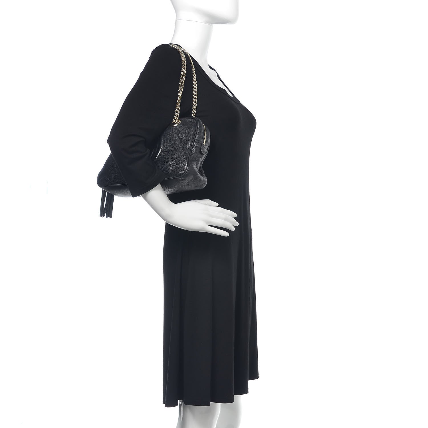 Gucci Pebbled Calfskin Small Soho Bowler Black 2 of 18