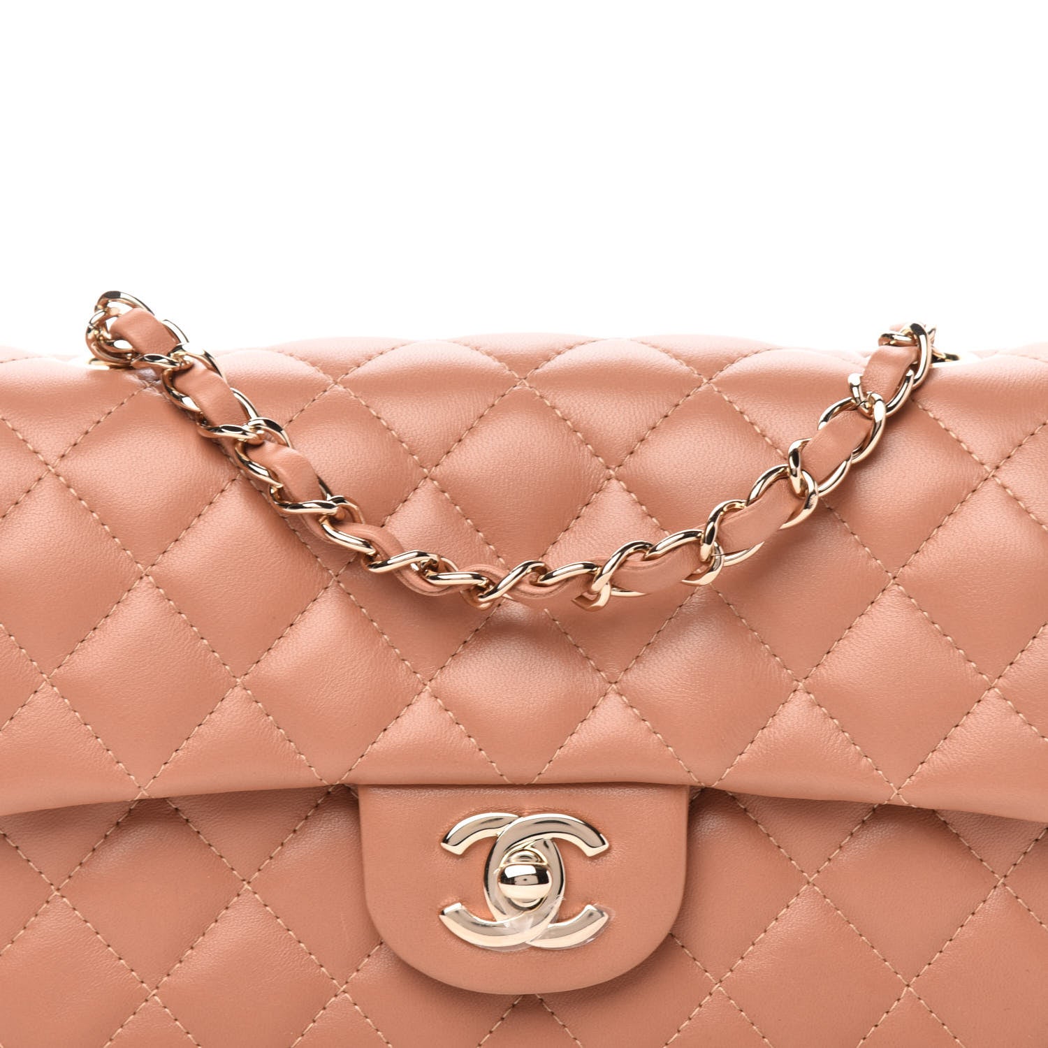 Chanel Lambskin Quilted Mini Rectangular Flap Brown 10 of 10