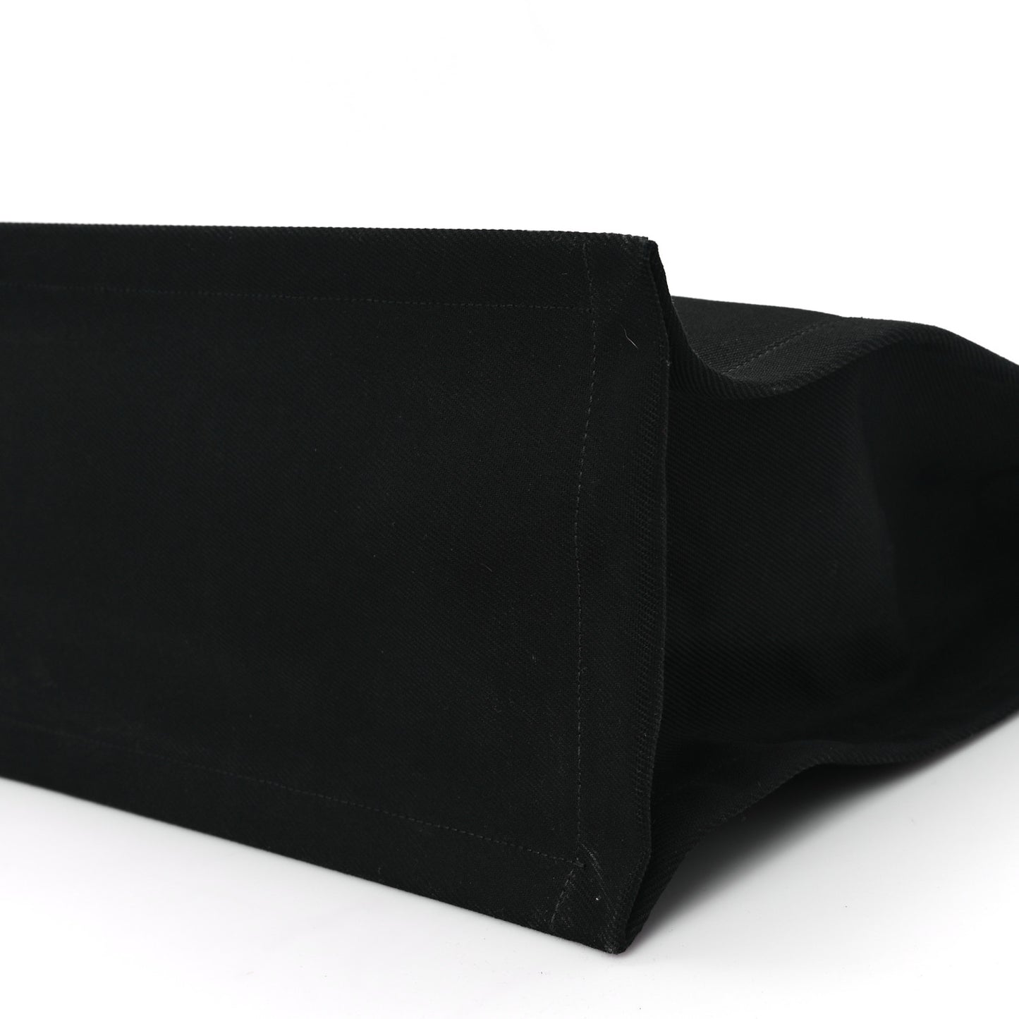 Linen Calfskin Rive Gauche Tote Black