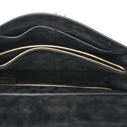Valentino Garavani Pebbled Calfskin Rockstud Flip Lock Top Handle Bag Black 5 of 9