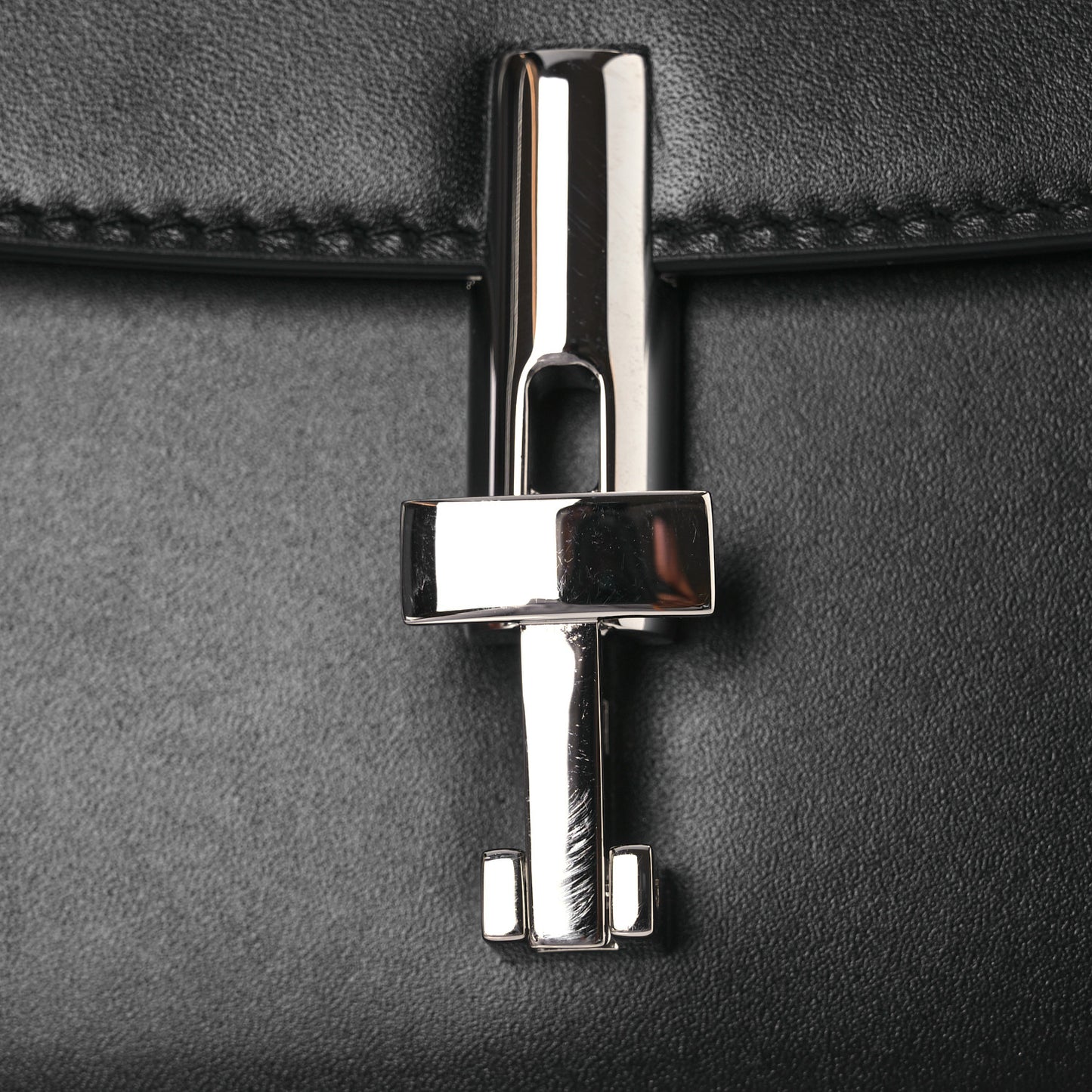 Polished Saddle Calfskin Sofia 8.75 Shoulder Bag Black