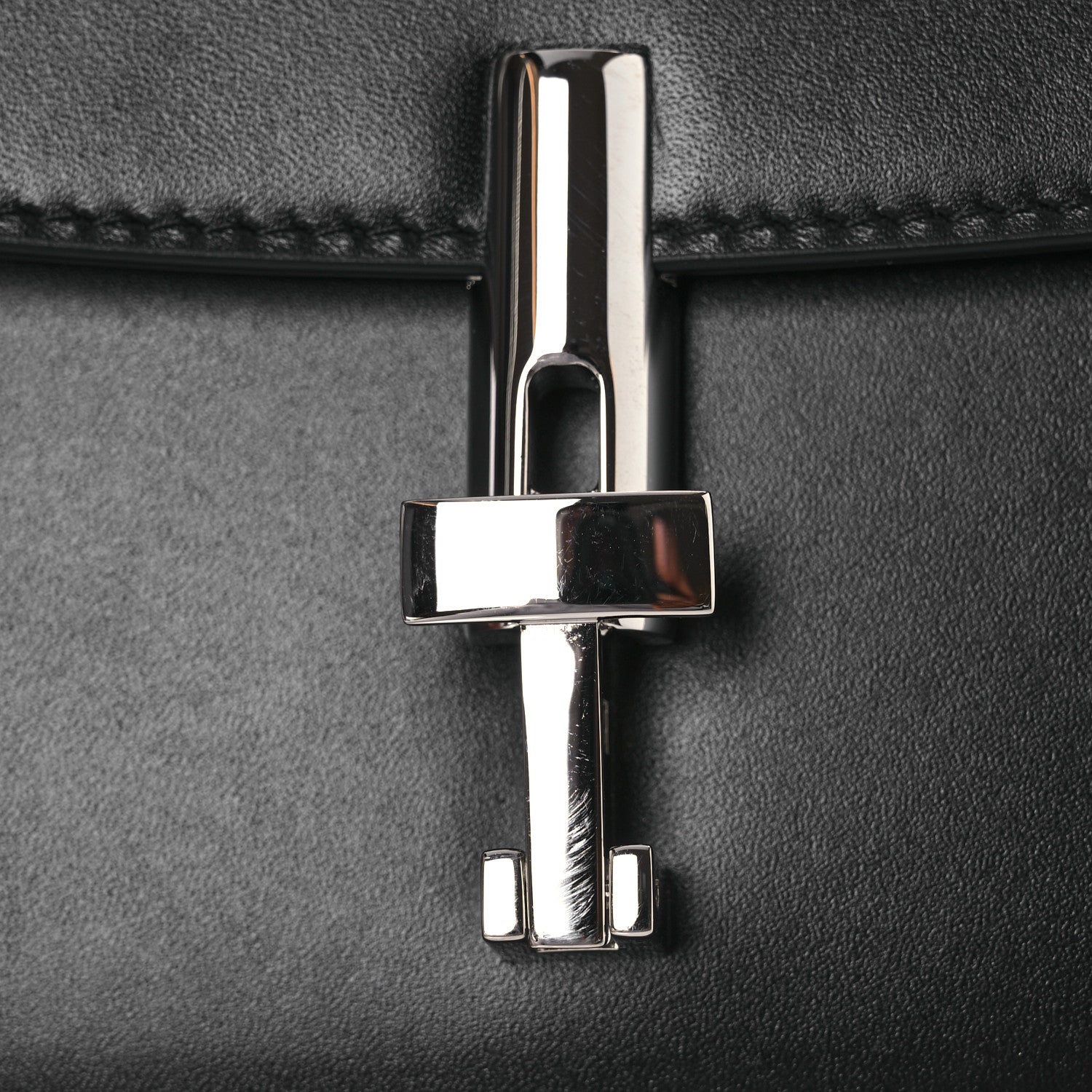 The Row Polished Saddle Calfskin Sofia 8.75 Shoulder Bag Black 13 of 13