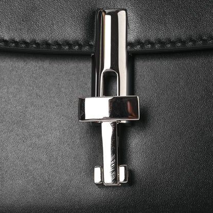 The Row Polished Saddle Calfskin Sofia 8.75 Shoulder Bag Black 13 of 13