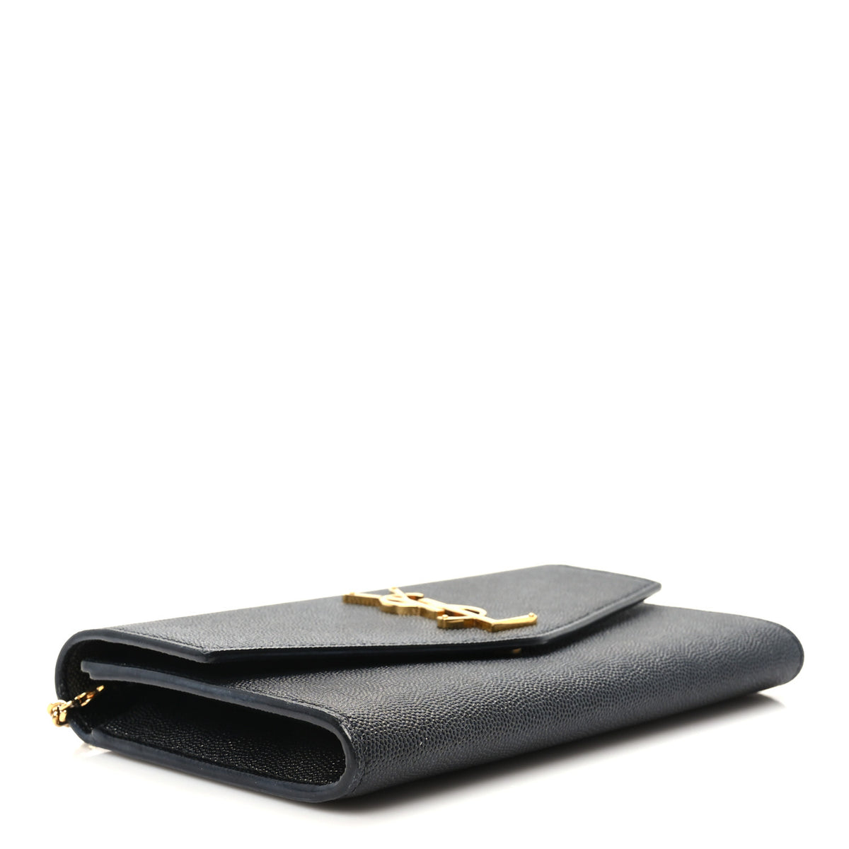 Saint Laurent Grain de Poudre Uptown Chain Wallet Black 3 of 10