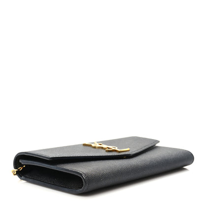 Saint Laurent Grain de Poudre Uptown Chain Wallet Black 3 of 10