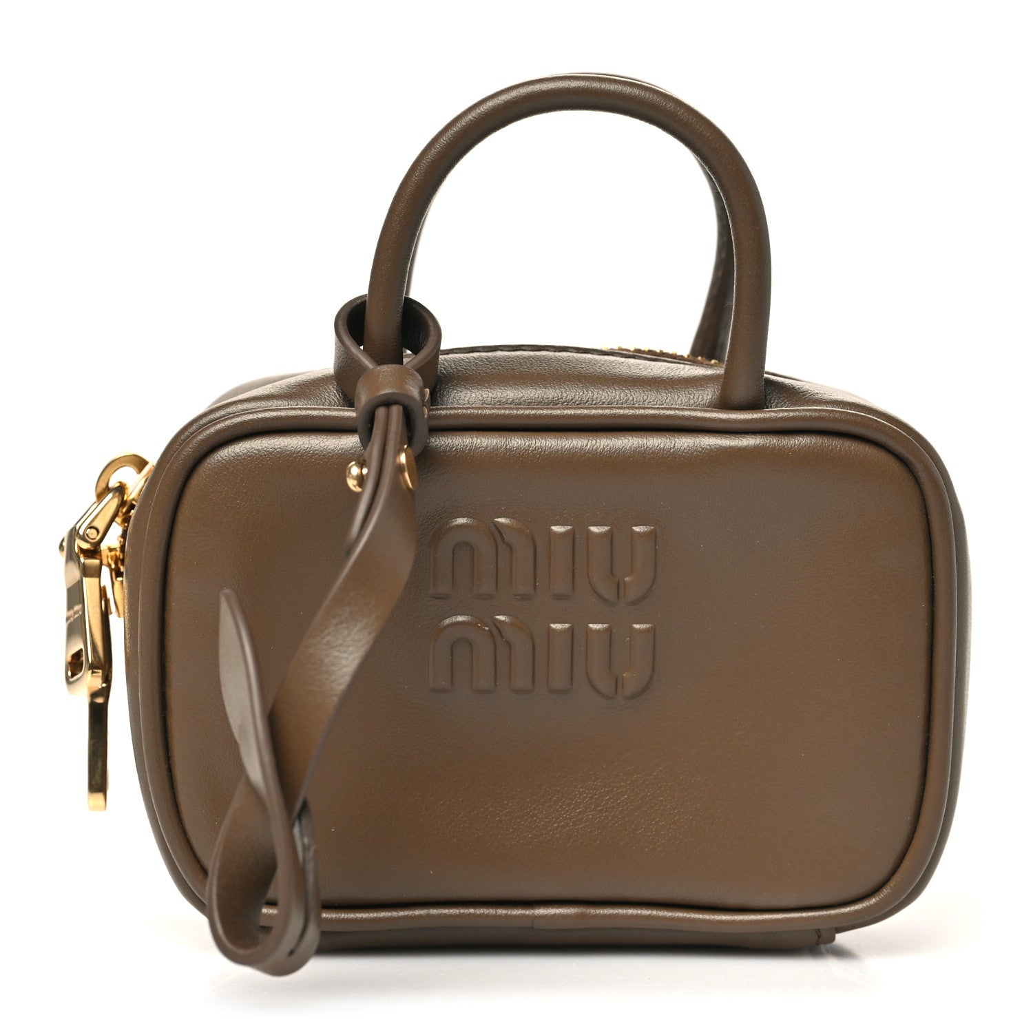 Miu Miu Calfskin Beau Micro Bag Tundra 1 of 12