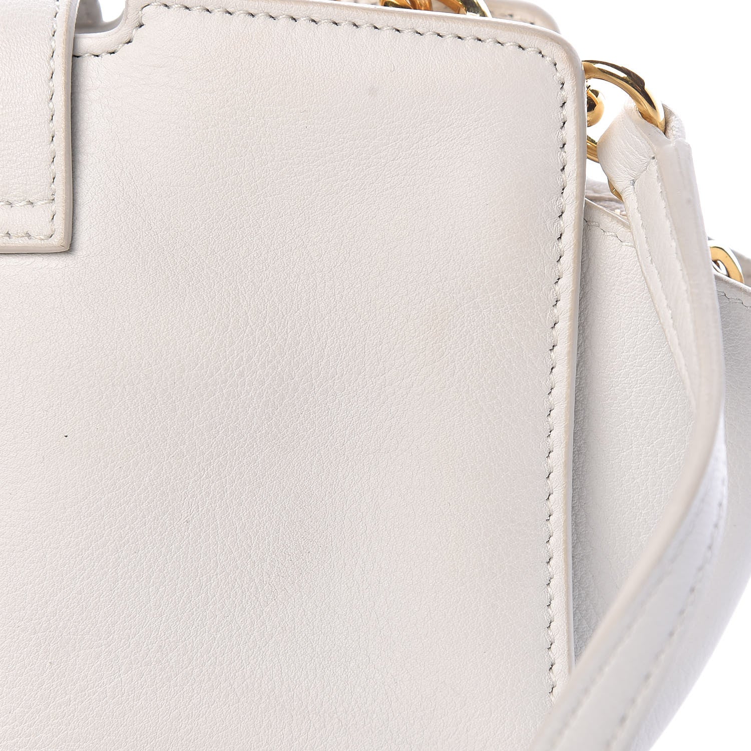 Saint Laurent Calfskin Monogram Toy Cabas White 11 of 11