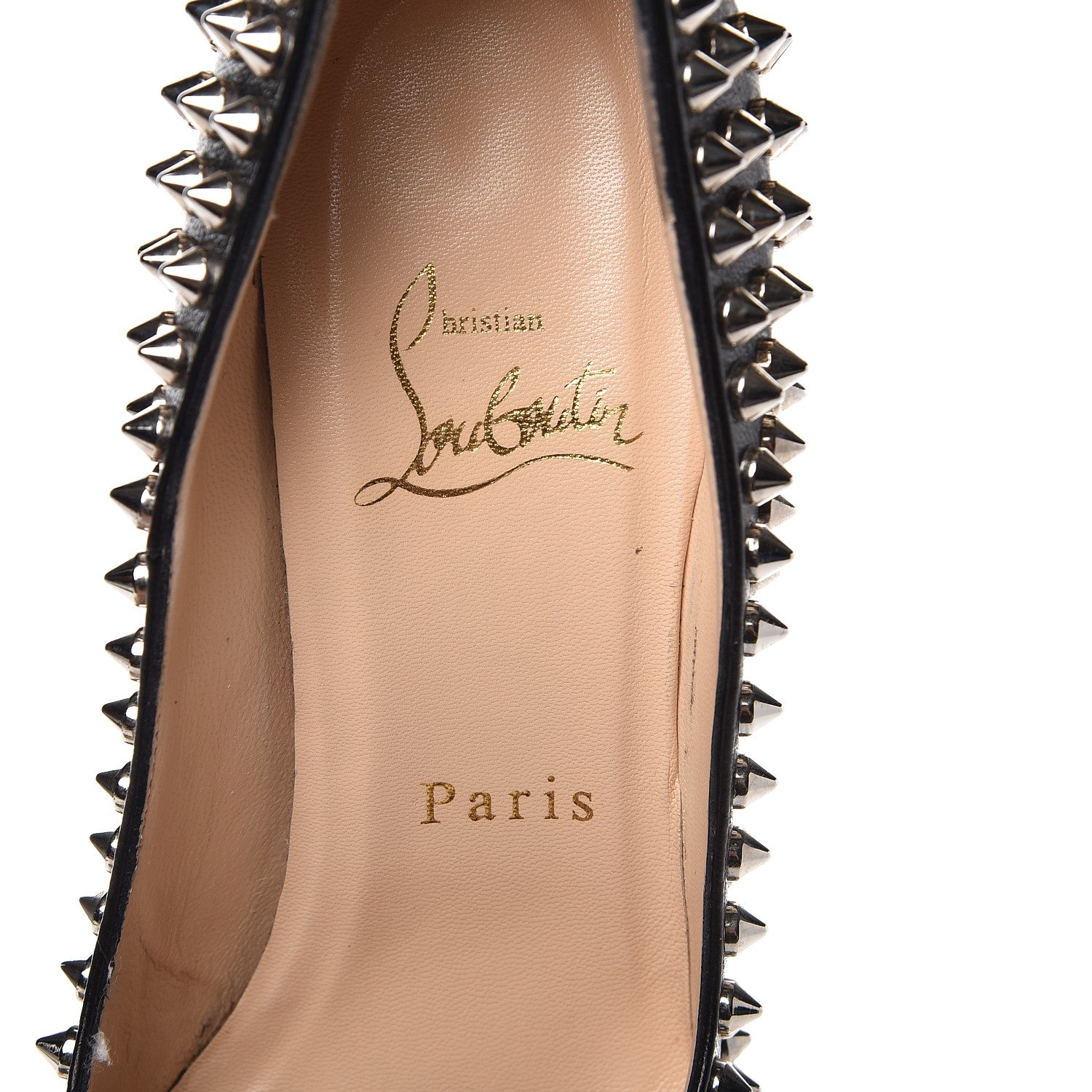 Christian Louboutin Nappa Pigalle Plato Spikes 120 Pumps 34.5 Black 10 of 13