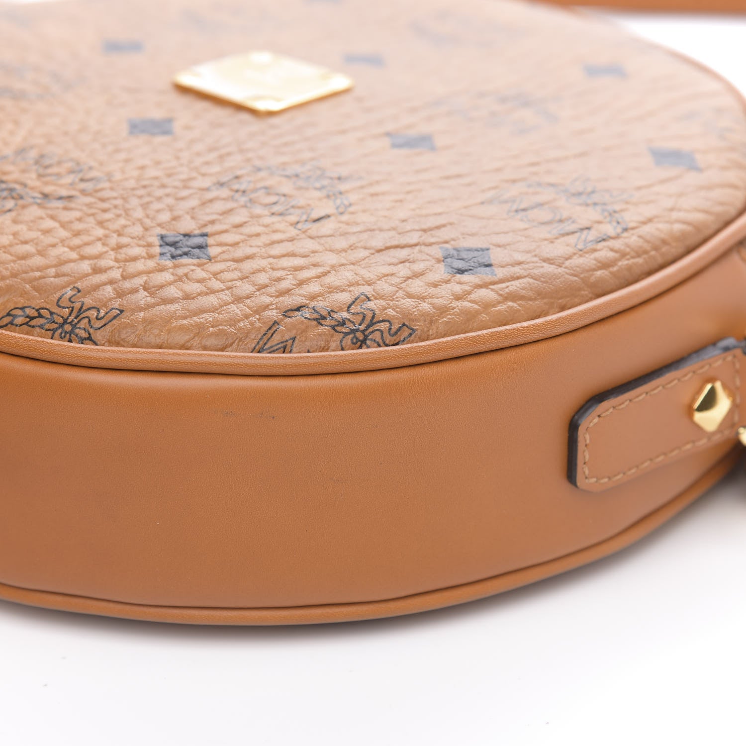 MCM Visetos Medium Heritage Tambourine Cognac 9 of 9