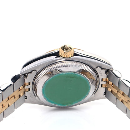 Rolex Stainless Steel 18K Yellow Gold Mother of Pearl 26mm Oyster Perpetual Datejust Watch Champagne 79173 8 of 9