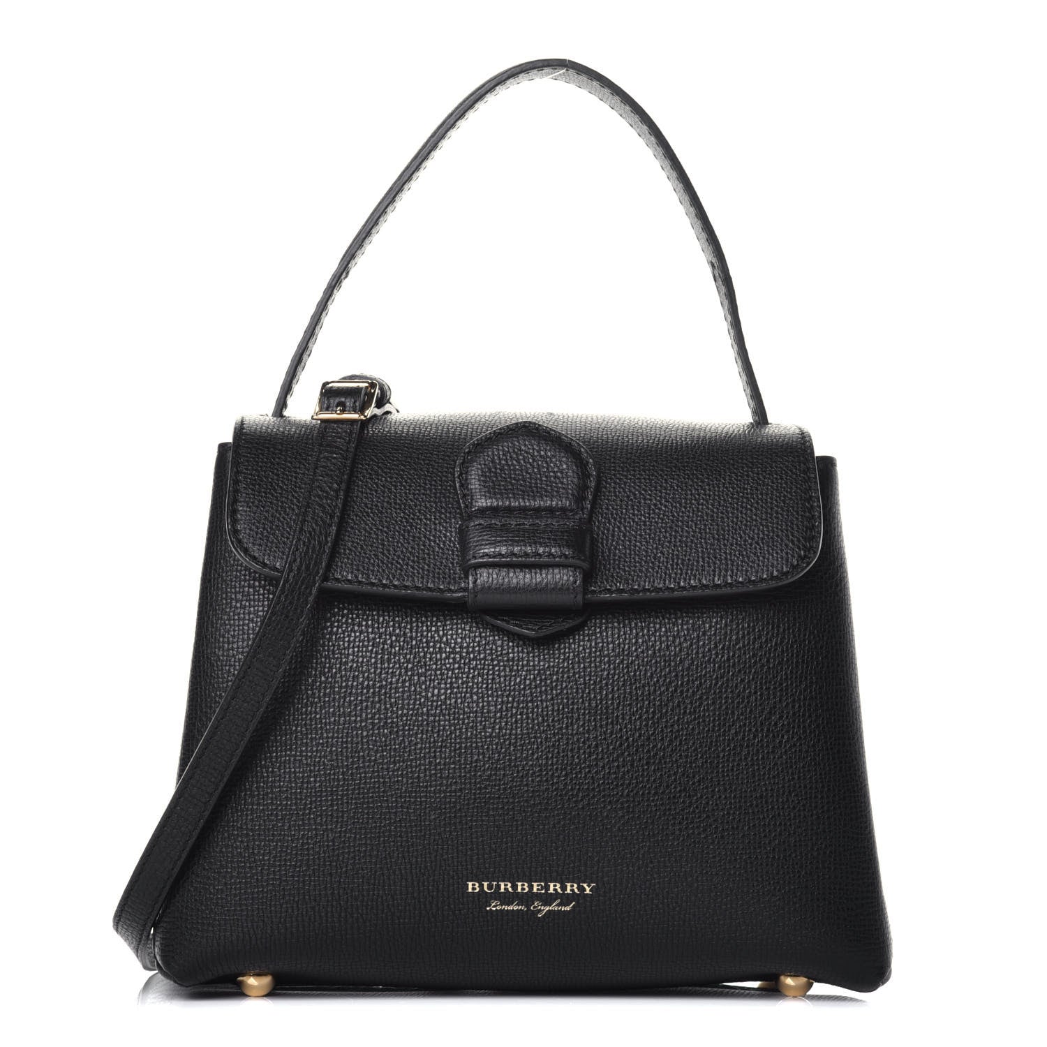 Burberry Derby Calfskin House Check Small Camberley Black 1 of 9