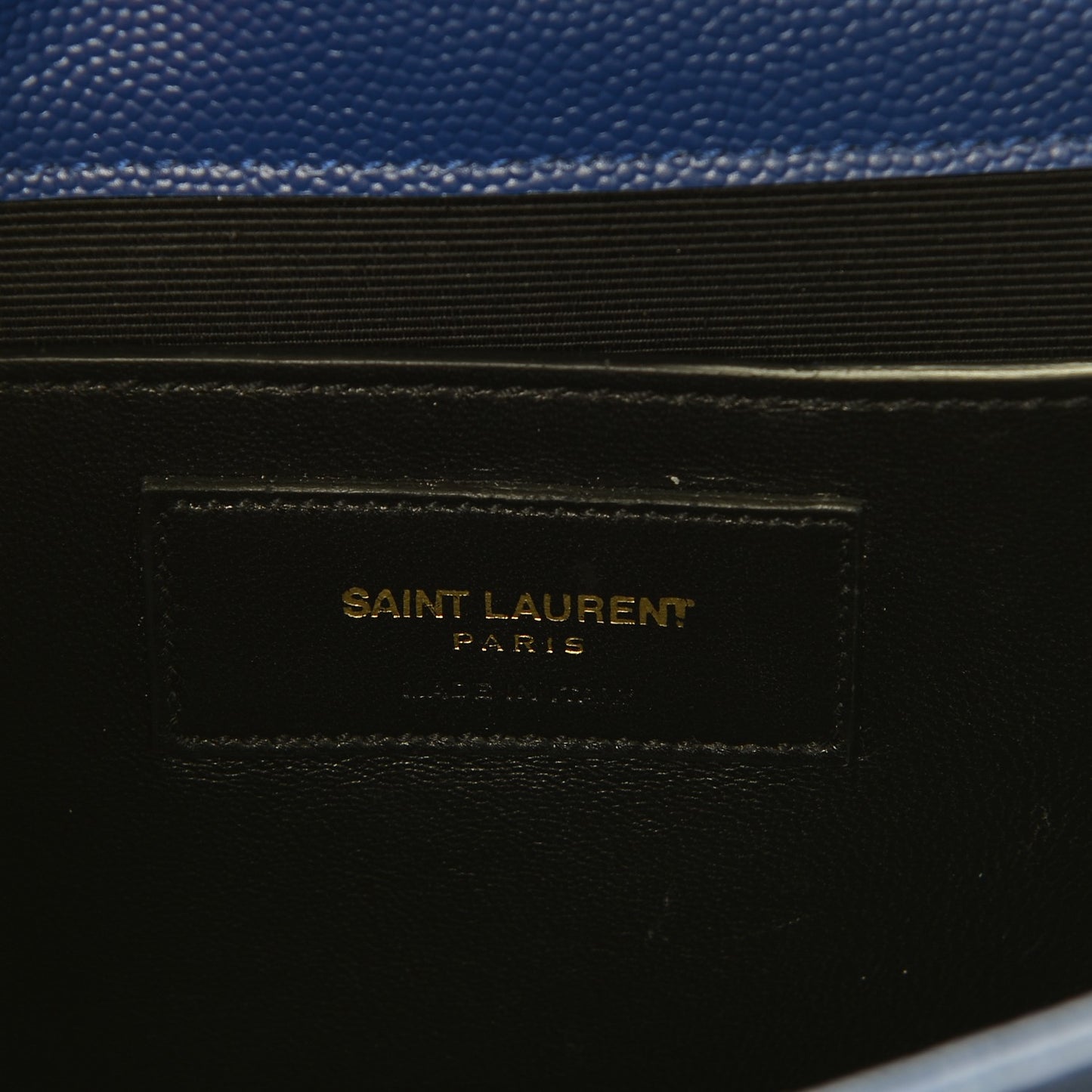 Grain De Poudre Medium Classic Monogram Kate Satchel Ultramarine