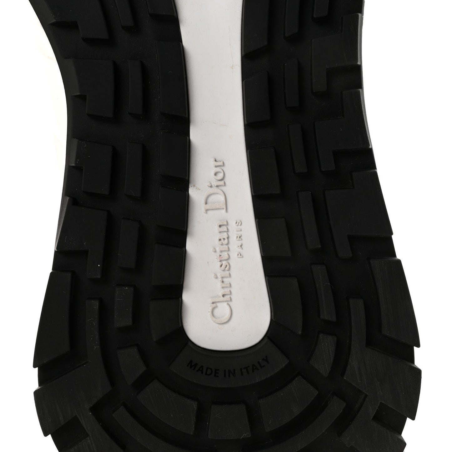 Technical Knit Run'n'Dior Sneakers 40 White Black
