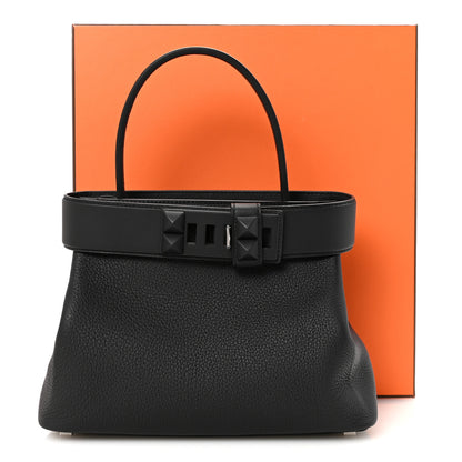 Hermes Togo Swift Medor Bag Bai Brun Black 10 of 10