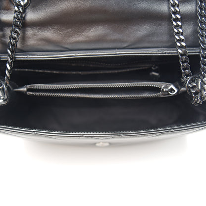 Saint Laurent Calfskin Y Quilted Monogram Medium Loulou Chain Satchel Black 4 of 10