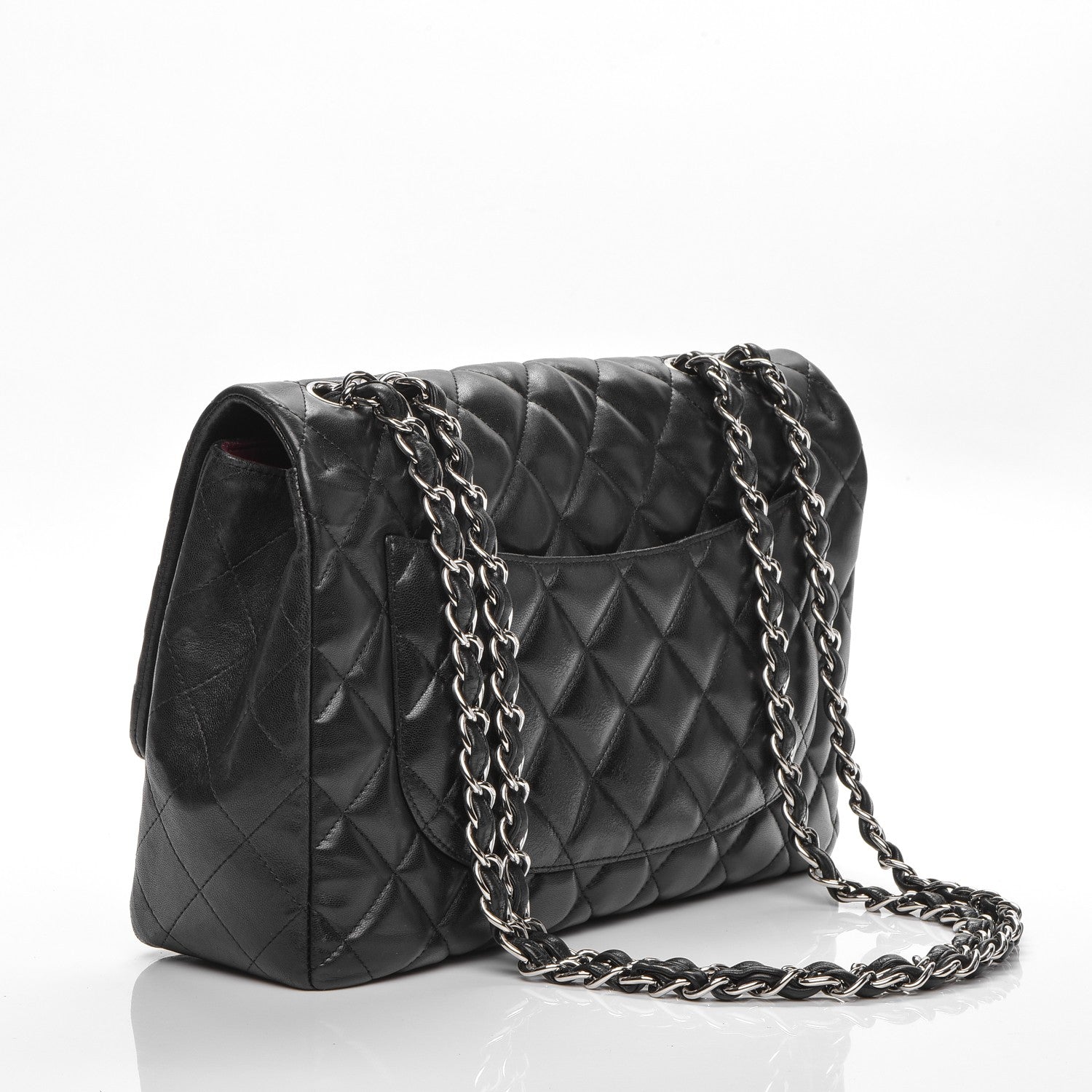 Chanel Lambskin Quilted Jumbo Single Flap Black 3 of 8
