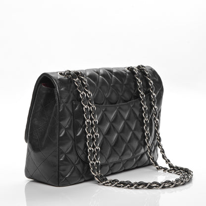 Chanel Lambskin Quilted Jumbo Single Flap Black 3 of 8