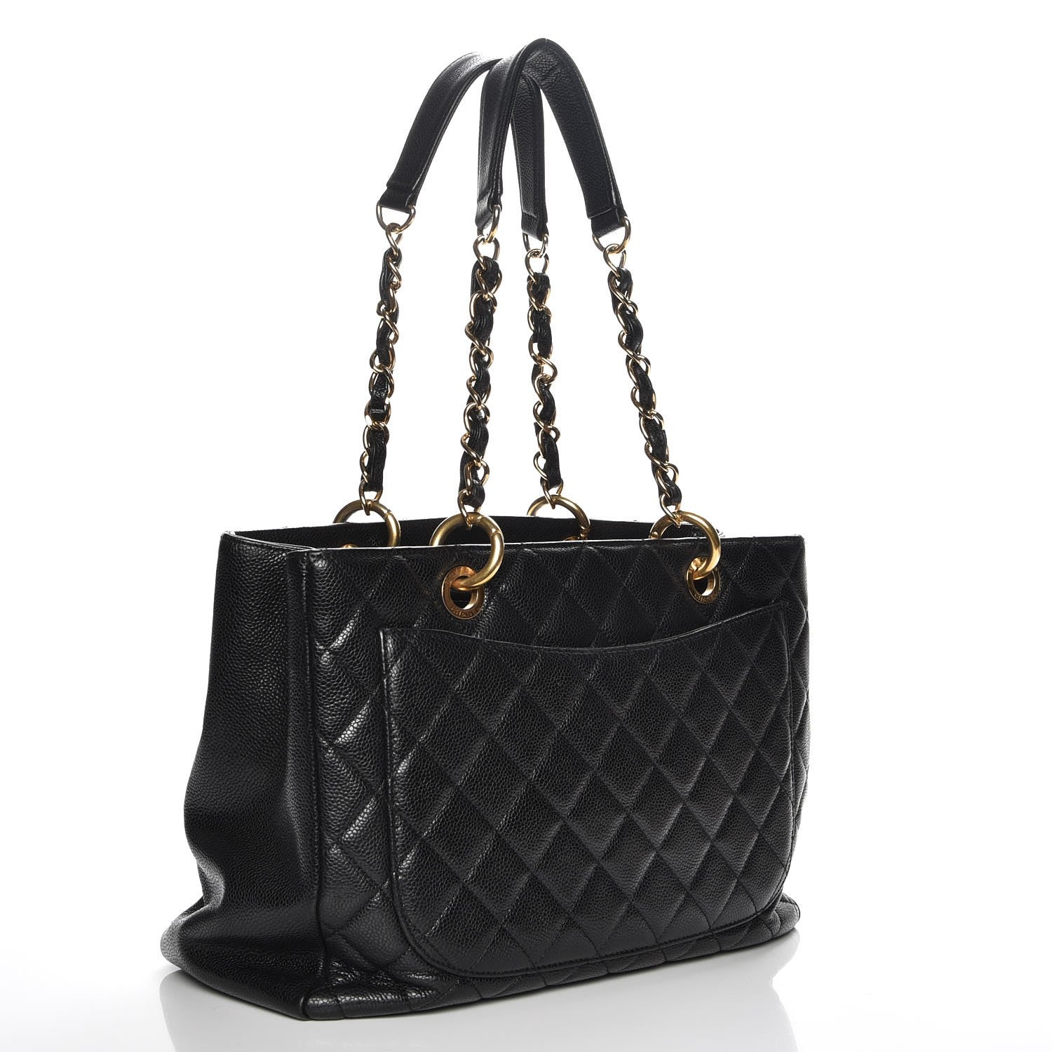 Chanel Caviar Quilted Grand Shopping Tote GST Black 3 of 7