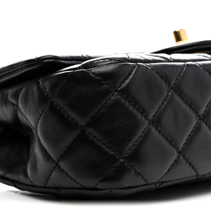 Chanel Lambskin Quilted Mini Rectangular Pearl Crush Flap Black 9 of 13