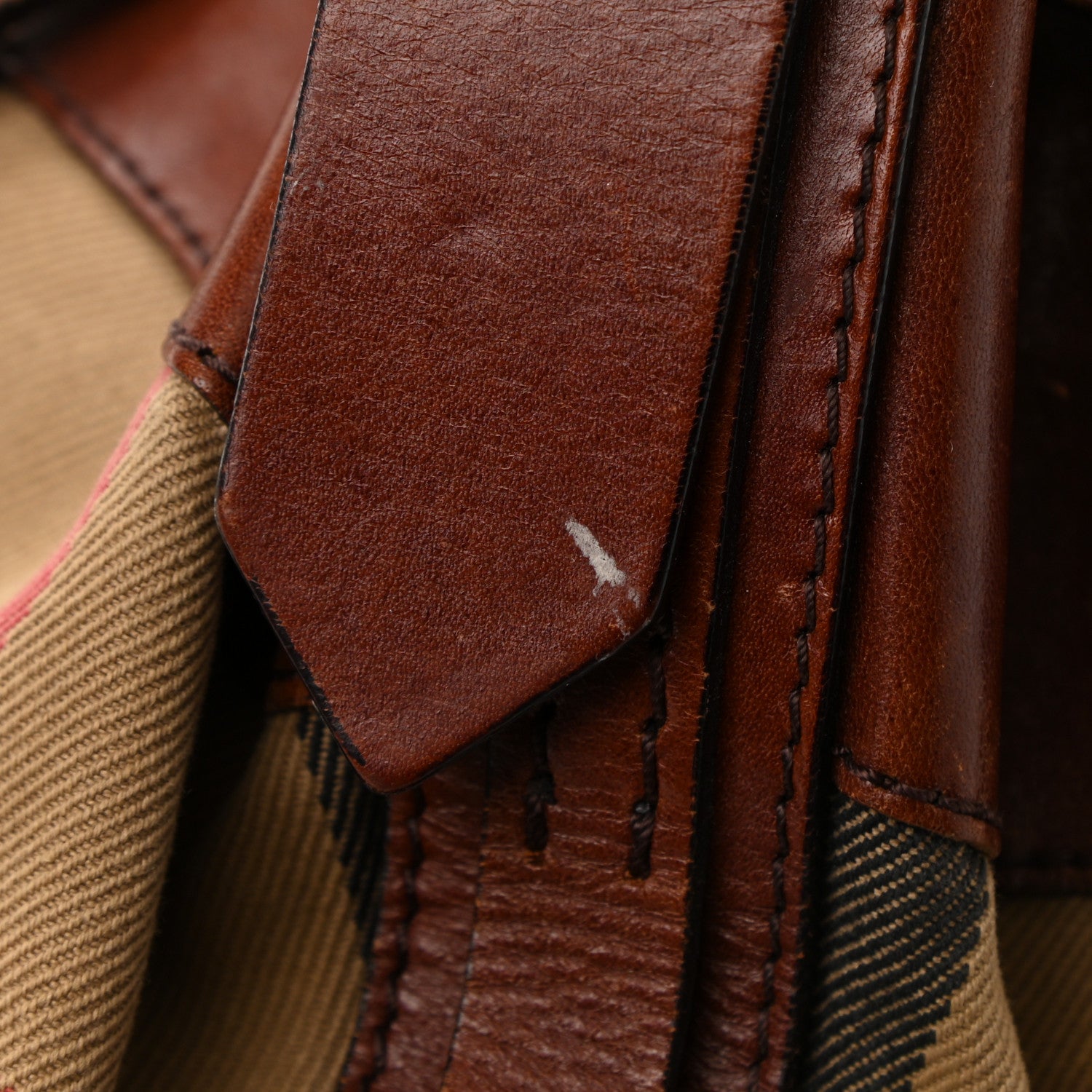 Burberry Bridle Calfskin House Check Kenton Hobo Brown 12 of 16