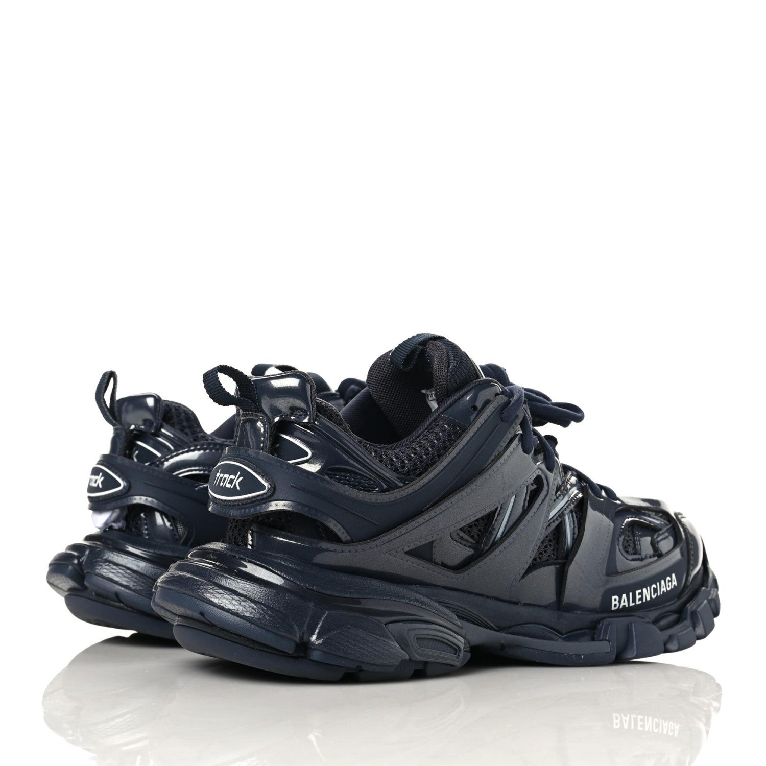 Balenciaga Mesh Nylon Mens Track Sneakers 39 Navy 5 of 10