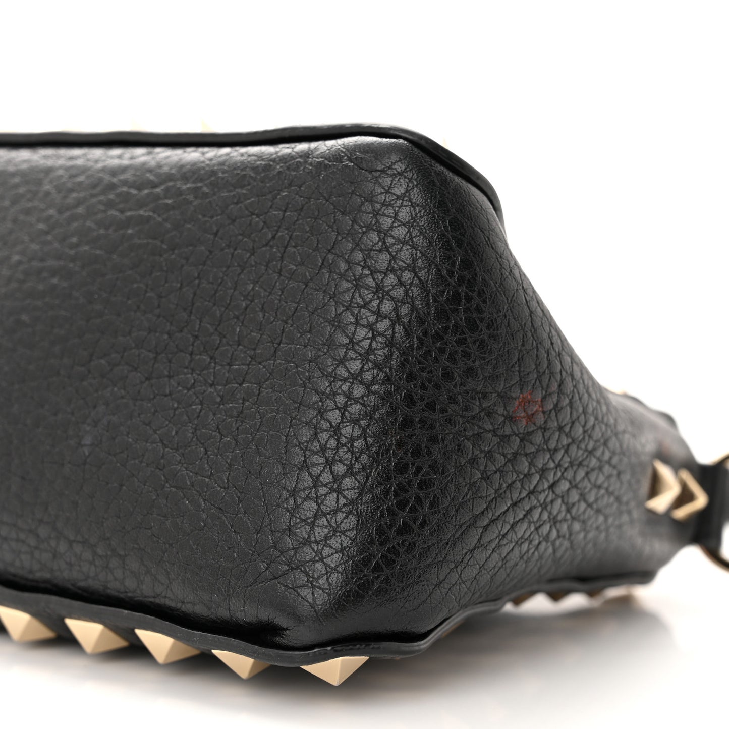 Grained Calfskin Small Rockstud All Over Crossbody Bag Black