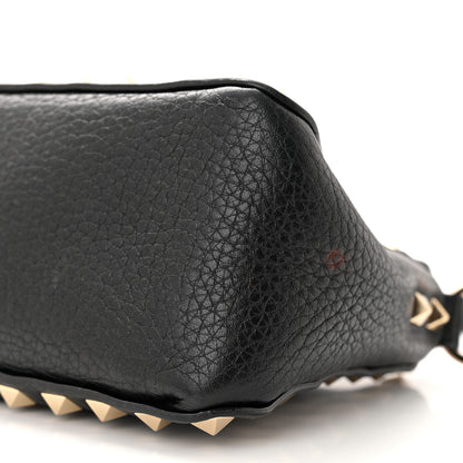 Valentino Garavani Grained Calfskin Small Rockstud All Over Crossbody Bag Black 9 of 10