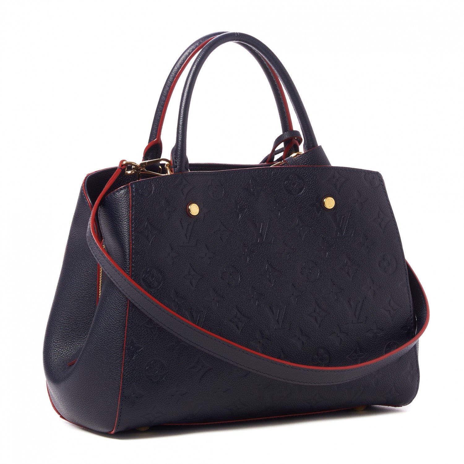 Louis Vuitton Empreinte Montaigne MM Marine Rouge 3 of 8