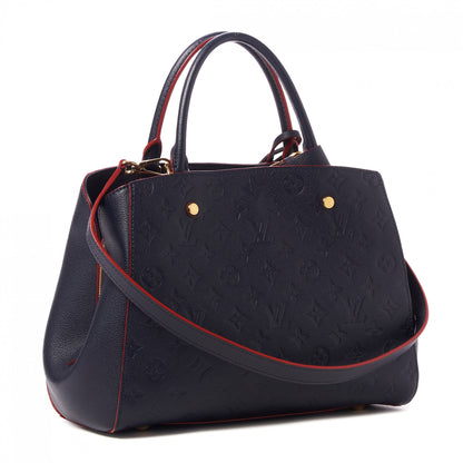 Louis Vuitton Empreinte Montaigne MM Marine Rouge 3 of 8