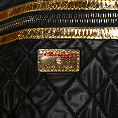 Chanel Metallic Lambskin Medium Je Ne Suis Pas En Solde Pouch Clutch Gold 6 of 7