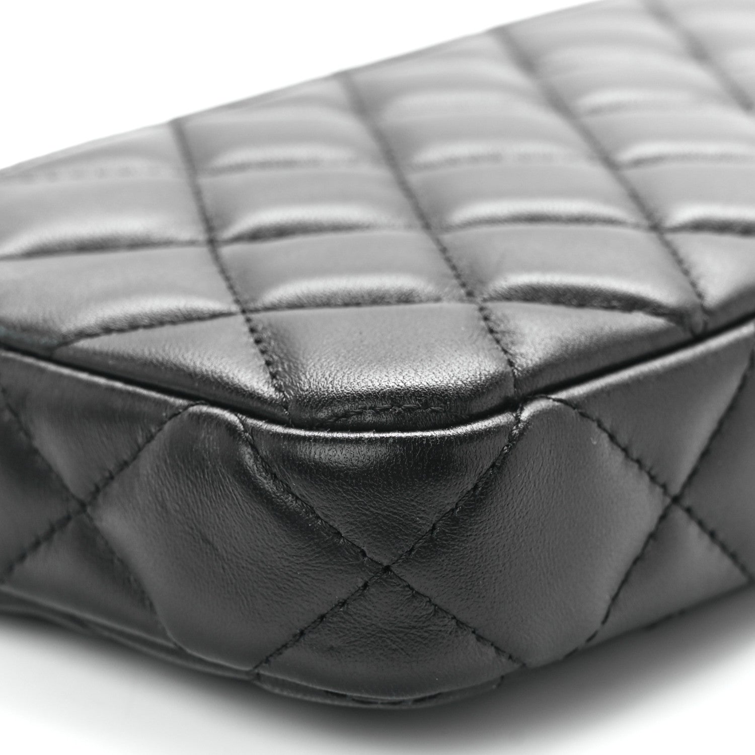 Chanel Lambskin Quilted Small Clutch With Chain Black 11 of 12