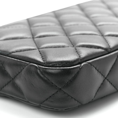 Chanel Lambskin Quilted Small Clutch With Chain Black 11 of 12