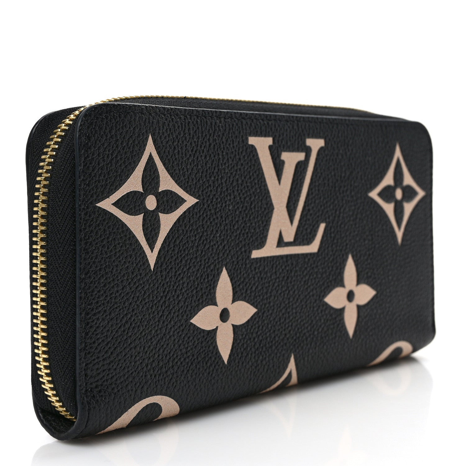 Louis Vuitton Empreinte Monogram Giant Zippy Wallet Black Beige 3 of 6