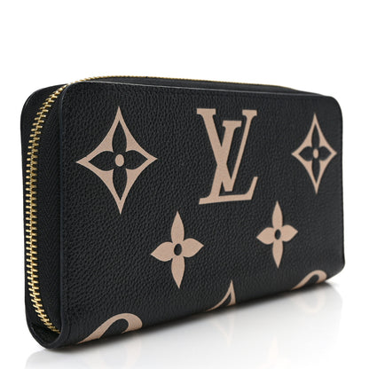 Louis Vuitton Empreinte Monogram Giant Zippy Wallet Black Beige 3 of 6