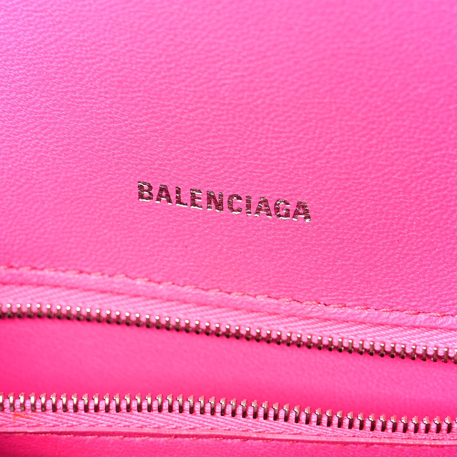 Balenciaga Shiny Box Calfskin Small Hourglass Top Handle Bag Acid Fuchsia 6 of 10