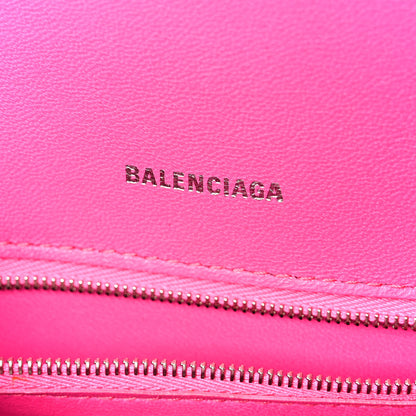 Balenciaga Shiny Box Calfskin Small Hourglass Top Handle Bag Acid Fuchsia 6 of 10