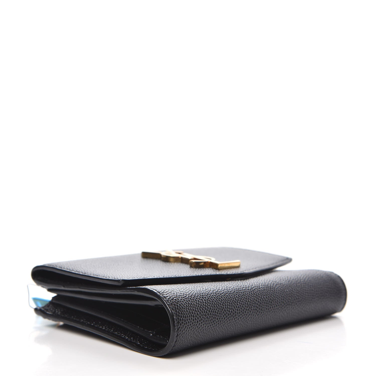 Saint Laurent Grain De Poudre Monogram Bi-Fold Wallet Black 4 of 8
