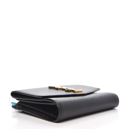 Saint Laurent Grain De Poudre Monogram Bi-Fold Wallet Black 4 of 8