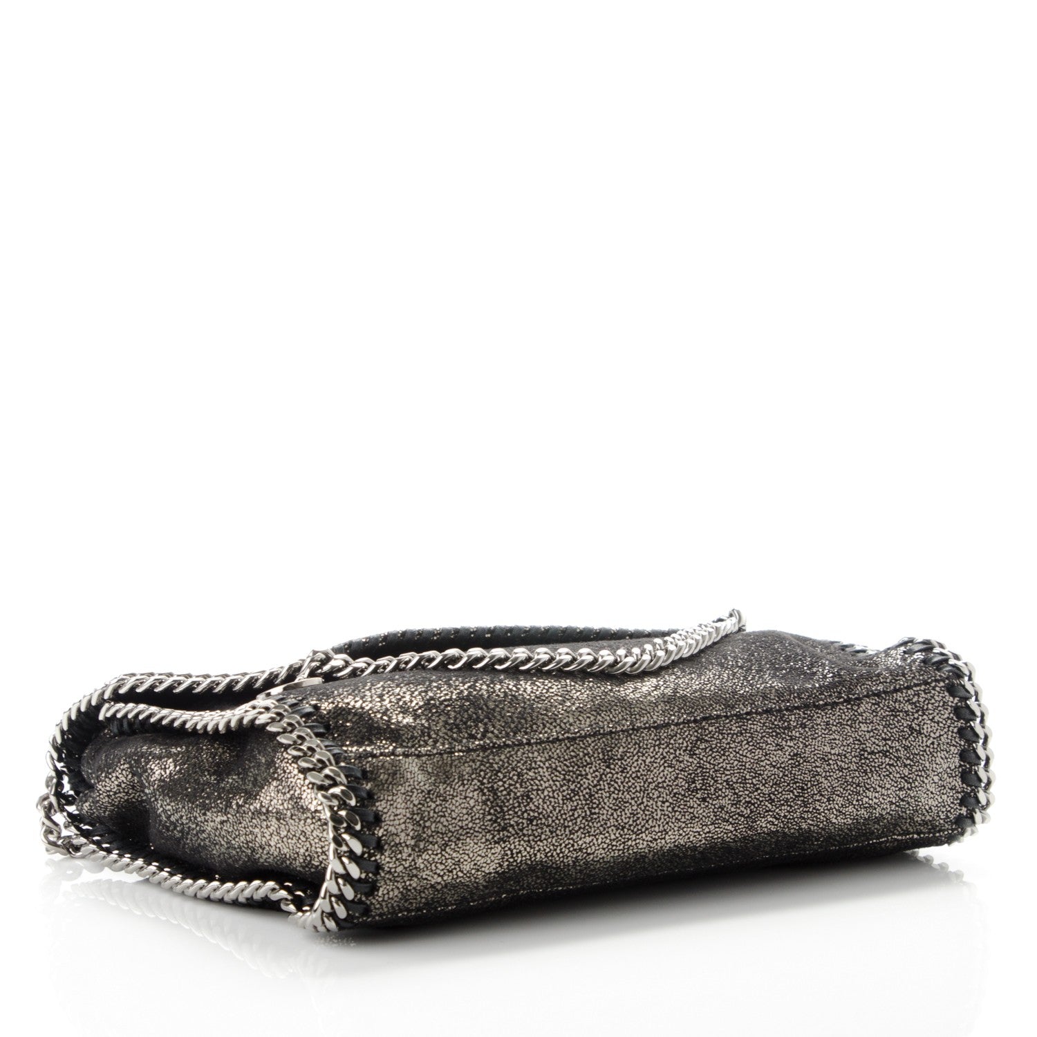 Stella McCartney Chamois Shiny Dotted Falabella Crossbody Ruthenium 4 of 7