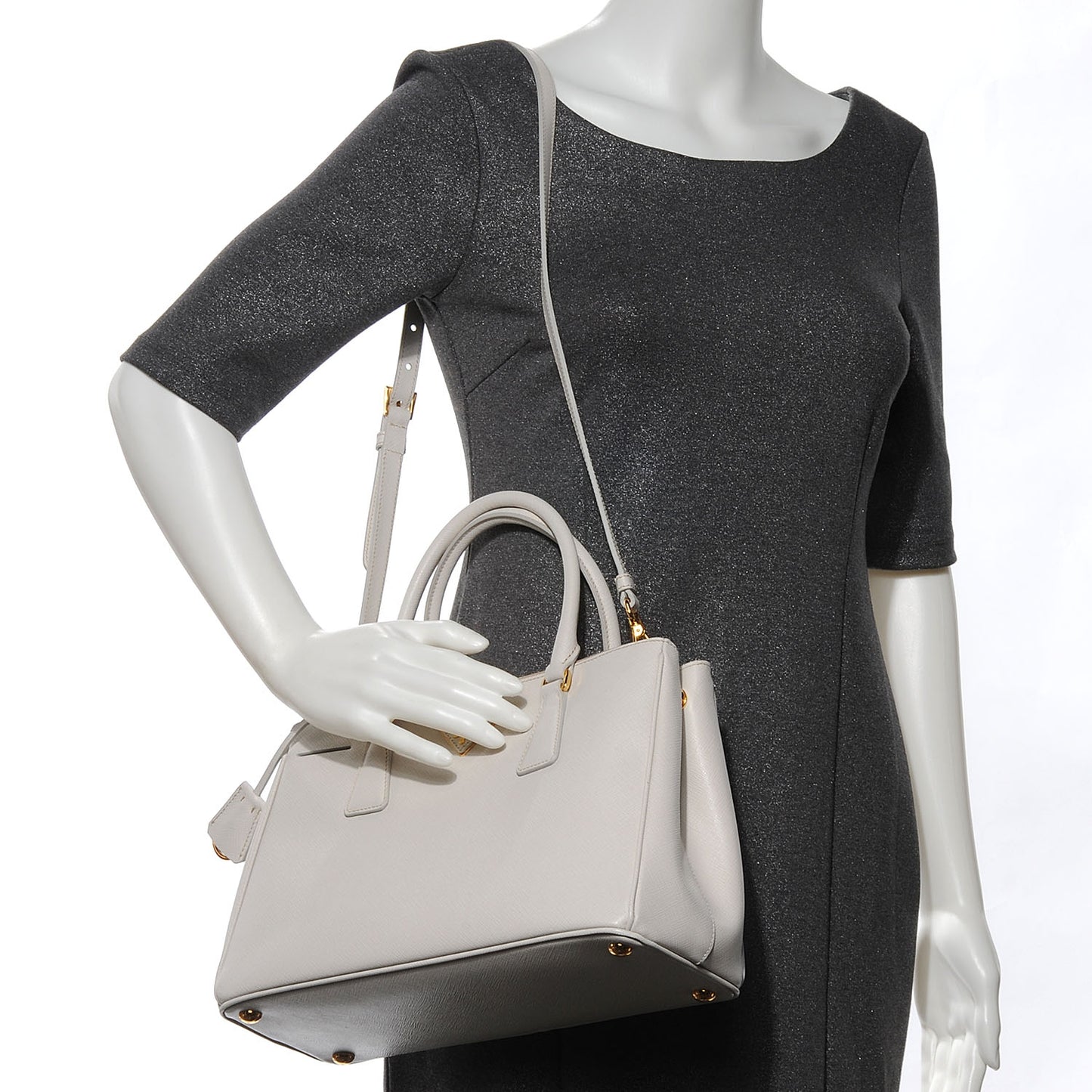 Saffiano Lux Small Tote Talco