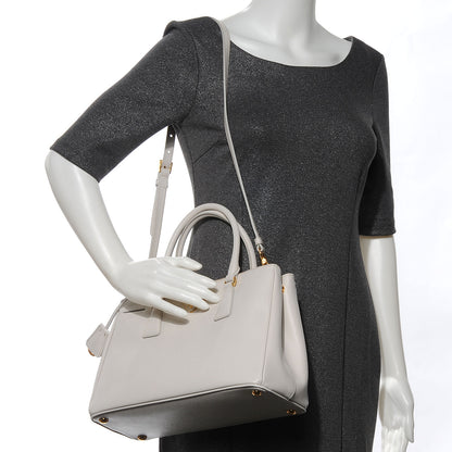 Prada Saffiano Lux Small Tote Talco 2 of 8