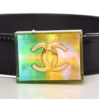 Chanel Patent Resin CC Belt 80 32 Black Multicolor 4 of 8