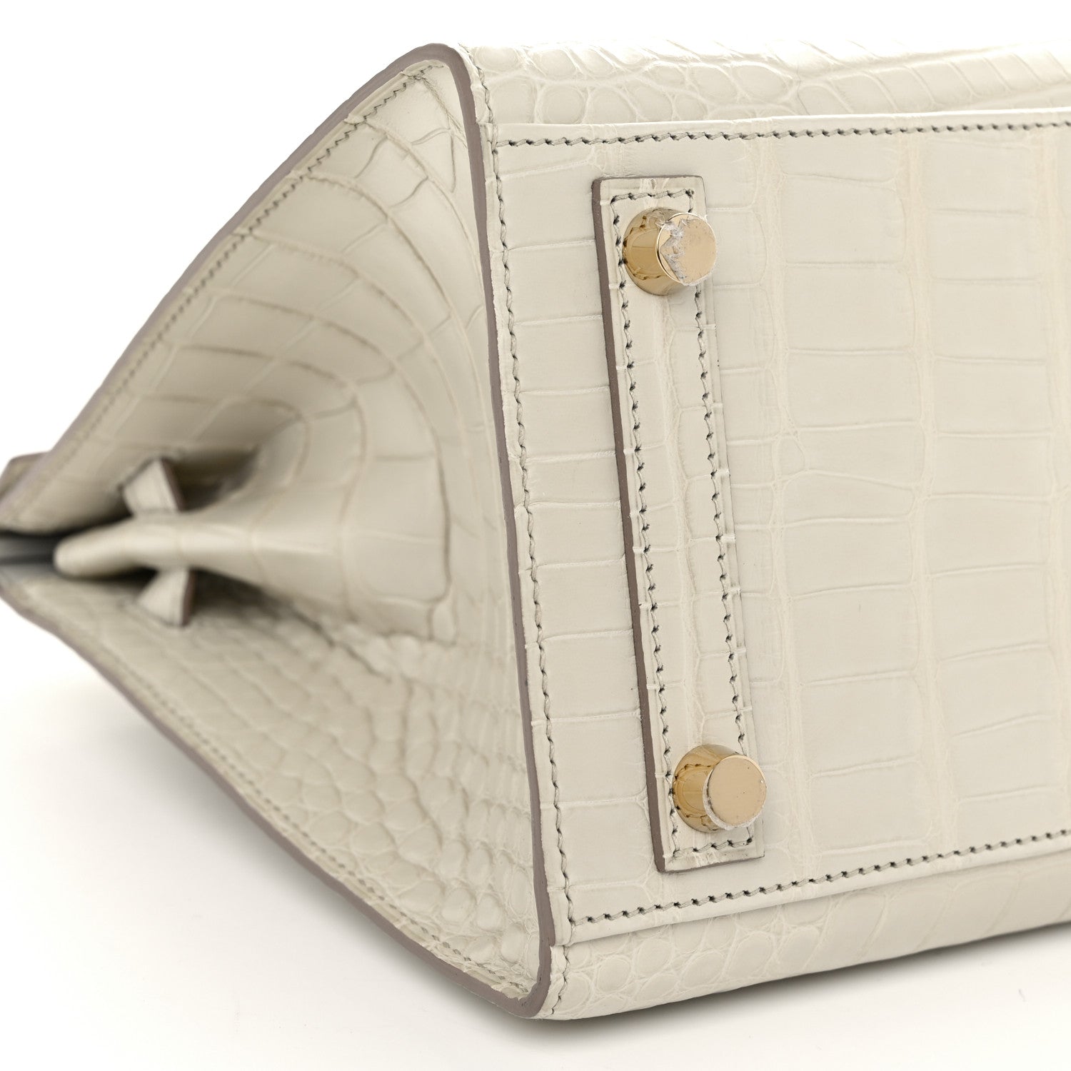 Hermes Matte Alligator Birkin Sellier 25 Beton 9 of 13