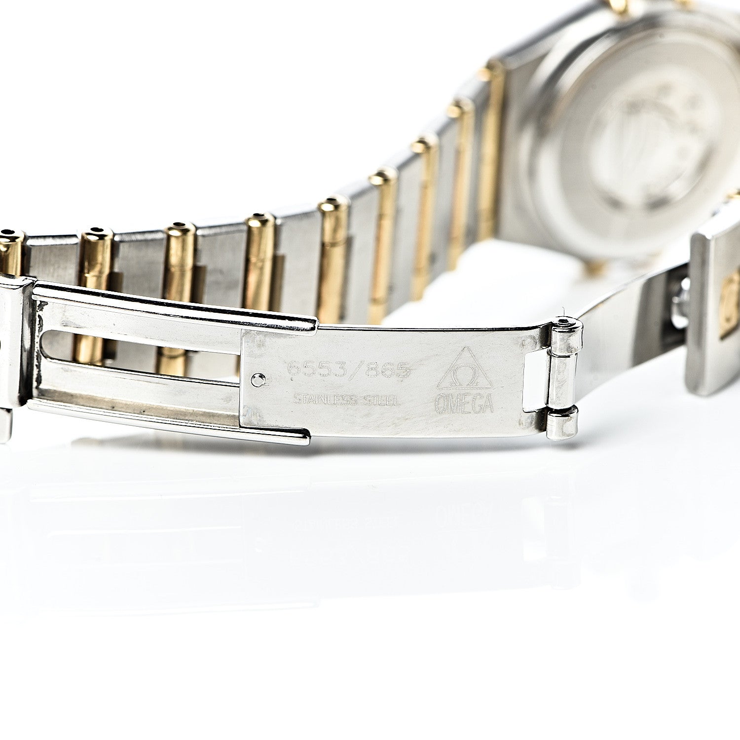 Omega Stainless Steel 18K Yellow Gold Diamond Mother of Pearl 22mm Constellation Quartz Watch 1262.75.00 7 of 8