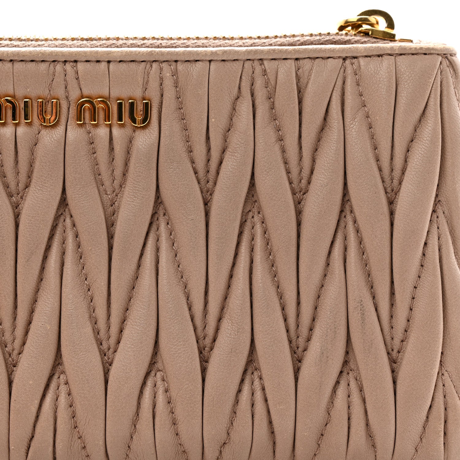 Miu Miu Nappa Matelasse Wristlet Cammeo 17 of 18
