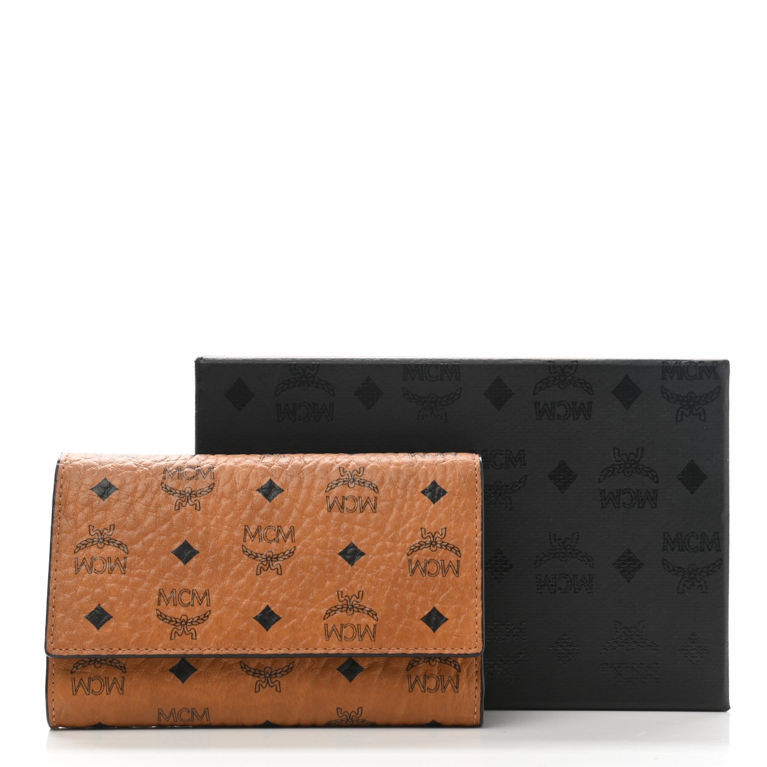 MCM Visetos Tri-Fold Wallet Cognac 7 of 7